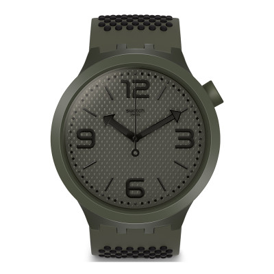 Swatch BBBUBBLES SO27M100 – Αναλογικό Ρολόι Unisex με Γκρι Καντράν και Πράσινο Λουράκι